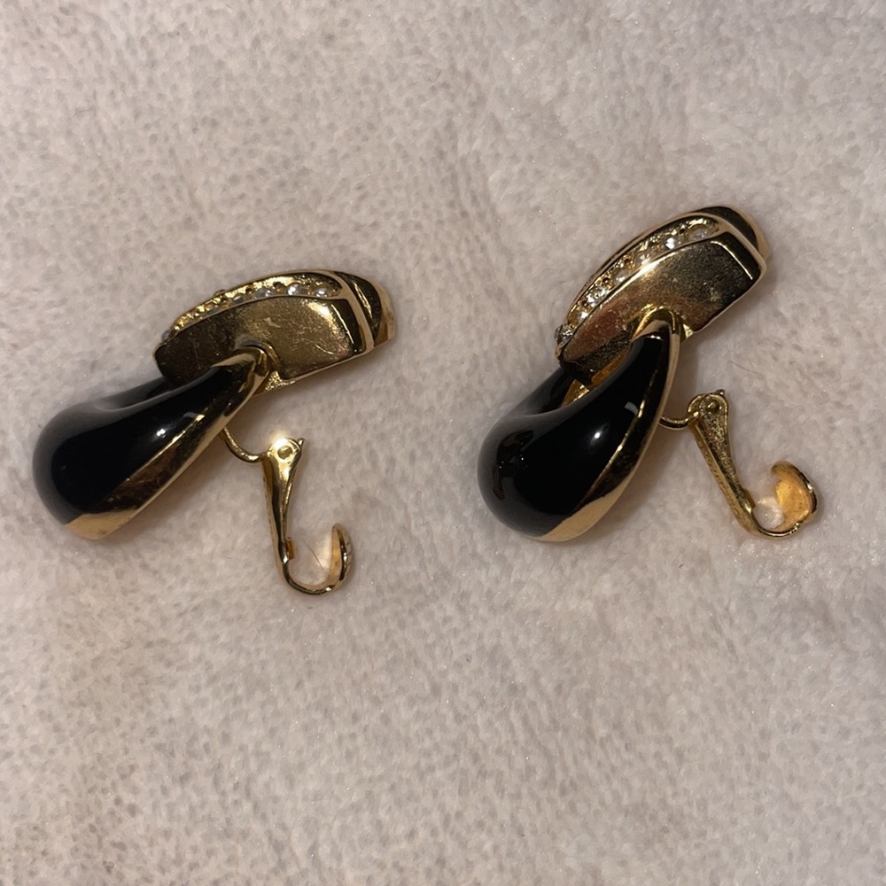 Christian Dior Vintage Grosse Gold Plated Clip-on Earrings - Picture 10 of 12